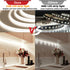 4000K, 24ft Dimmable CRI92+, DC24V COB LED Strip Light Natural White LED Strip Light, Tape Light with RF Remote, Timer