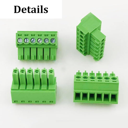 5 PCS 8 Pin 2.54mm Pitch Screw Terminal Block Connector for 26-18AWG, Pluggable Quick Male Plug