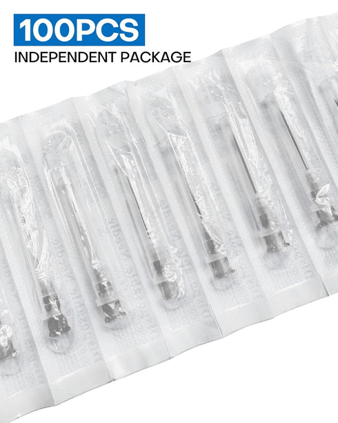 100 Pcs 22G 1 Inch Disposable Needle, Luer Lock Lab Tools for Refilling Liqui, Plant, Industrial