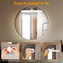 Benreom Wireless Vanity Lights for Mirror, Rechargeable Battery Operated Stick on Lamp, Adjustable Color Brightness