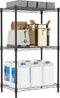 M MZG 3 Tiers Shelf Metal Storage Shelves Wire Rack Closet Organizers