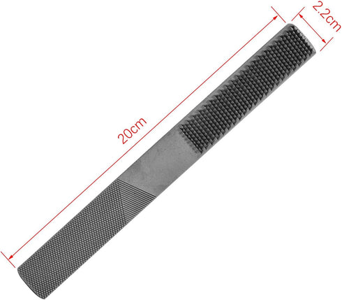 4 Way Wood Rasp File Set, Carbon Hand File and Round Rasp, Half Round Flat & Needle Files