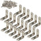 Yamlnke 15 Pack L Shelf Bracket, 90 Degree Stainless Steel Corner Brace Sets,