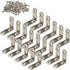 Yamlnke 15 Pack L Shelf Bracket, 90 Degree Stainless Steel Corner Brace Sets,
