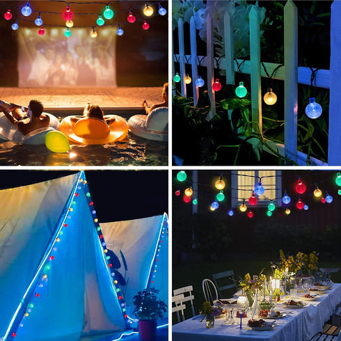 2 Pack 100 suddus Solar String Lights for Outside, LED Flower Solar Powered Lights String, Solar Lights for Christmas