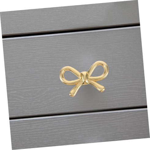 Gadpiparty Brass Bowknot Handle for Bow Drawer Pulls Vintage Cabinet Knobs Sturdy Furniture Hardware for Dresser Shoe