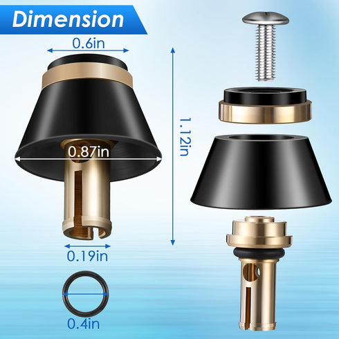 2 Pack Springless CHK Valve Replacement for PK2016 420 Series, Springless Check Assembly Compatible with Arrowhead Frost-Proof Wall Hydrants, Repair Parts for Stem Assembly