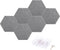 PATIKIL Felt Bulletin Board, 12"x10", 6 Packs Self Adhesive Hexagon Tiles for Sound Proofing Wall Panels, Dark Gray