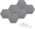 PATIKIL Felt Bulletin Board, 12"x10", 6 Packs Self Adhesive Hexagon Tiles for Sound Proofing Wall Panels, Dark Gray