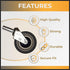 5 inch Set 1 Caster Wheel - Heavy Duty Swivel Caster - Thermoplastic Rubber - Strong and Secure Fit - Industrial Wheel