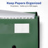 Avery Expanding File Folder Organizer - 13-Pocket Accordion Organizer, Sage, Holds 425 Letter/A4-Size Sheets (73555)