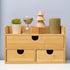 MEEDEN Bamboo Desk Organizer with Drawers, Desktop Storage Container for Office Home Toiletries