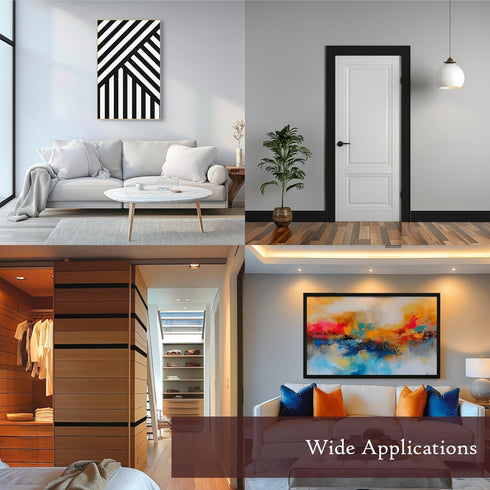 (1.97" 393", 3D-Wood Very Berry Sticker Black Wood Peel and Stick Wallpaper x Texture) Waterproof and Easy to Clean