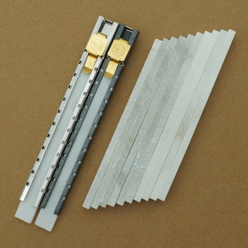 Gutimore Flat Soapstone Holder, 2pcs Pens with 12pcs Refills for Marking on Steel, Aluminum, Cast Iron