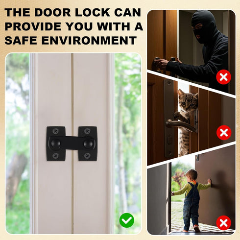 2 Pack 7/8" 2-3/32" 180 Hicarer Solid Brass Shutter Bar Latch x Barn Door Lock Degree Safety Heavy Duty Flip Gate