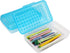 BTSKY 6 Pack Multipurpose Utility Box, Large Capacity Pencil Box with Lid for Organizing Pencils and Stationery (Blue)