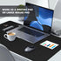 Desk Pad Protector Mouse Pad, Non-Slip PVC Leather Desk Mat for Office, Waterproof Writing Pad (Black, 14" x 30")