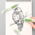 M&G 9+3 Pack Retractable Eraser Pen, 3 Pcs Cute Rubber Eraser Pens with 9 Refill, Art Erasers for Kids
