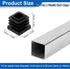 9/16" (15mm) 50 uxcell Square Tubing End Caps, Pcs Plastic Hole Plugs Insert End Cap for Metal Tubing Post Chair Leg