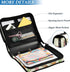 Krafig 3 Bubble Milk Tea Funny Zipper Binder Bag Ring with Handle Shoulder Strap, Binder File Organizer Bag Storage