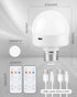 Rechargeable Light Bulbs with Remote Control, 2 Pack, Battery Operated, Timer, Dimmable Wireless Puck LED Bulb