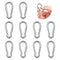 10PCS Stainless Steel Carabiners - 1.57 Inch Small Caribeaner Clips, Heavy Duty Keychain Clip, Quick Link for