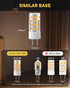 3-Pack GY6.35 Bulbs AC110V-130V GY6.35 T4 3.5W(35W Bulb 350LM,for counters,Chandelier 3000K) LED Bi-pin Base JCD Type