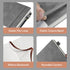 Lined Journal Notebook - 200 Pages A5 Leather Hardcover, College Ruled with Pen Loop for Writing (Grey)