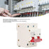 DC Miniature Circuit Breaker, 2 Pole 1000V 125Amp Isolator for Solar PV System, 35mm DIN Rail Installation PV Circuit Breaker, Voltage Arrester Device (Red)