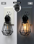 2-Pack Industrial Plug in Night Light with On Off Switch, Farmhouse LED Night Lights Plug into Wall Socket, Baby