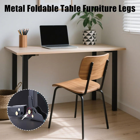 Generic Foldable Legs for Table - Carbon Steel Adjustable Dinner Table Foldable Legs,Furniture Replacement Part