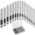 17 Pcs Round Leather Hole Punch Tool Set, 0.5-7mm Metal Hollow Punching Tools for Leather Craft