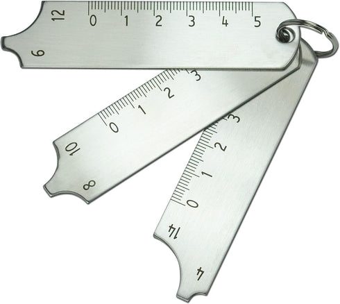 RIVERWELD Three Piece Key Set, Measuring Fillet Gages, Multi Function Welding Inspection Gauge