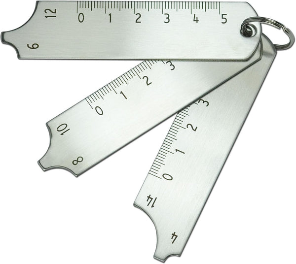 RIVERWELD Three Piece Key Set, Measuring Fillet Gages, Multi Function Welding Inspection Gauge