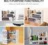 EARTHSON Desk Organizer Shelf, Expandable Bookshelf for Desk, Small Desktop Bookshelf, Mini Cute White Adjustable