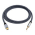 3.5mm 5.90ft/1.8m 4N 24K Audiophile HiFi USB-C to Aux Cable - OFC Core, Gold-Plated Plug, Nylon Braided, Compatible