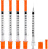 1ml Syringe with Needle, 1cc 30G 1/2 Inch, Individually Wrapped, Pack of 100