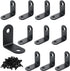 Alise 10PCS L Bracket Corner Brace, Black Stainless Steel L Brackets for