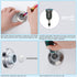 Pangda Concave Wall Door Bumper Stop, Silver Stainless Steel with 1-1/8 Inch Gray Round Rubber Protector (4 Pieces)