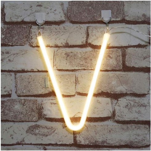 ENUOLI Warm White Letters Neon Night Light LED Alphabet Marquee Light Neon Letters Sign Decorative Words Light