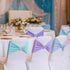 24 Newwiee Pieces Colored Chair Sashes Spandex Dining Stretch Chair Sashes Bands with Buckle for Wedding Event Fiesta