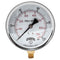 Winters 4 Inch Dial Size Economy Utility Pressure Gauge, Potable Brass Internals, Steel Case, 0-100 psi/kPa