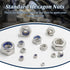 Vifmy Kit(360Pcs)M3 M4 M5 M6 M8 M10 M12 Sets,Bright Metric Hex Nuts&Locknuts Assortment Stainless Steel Assorted Hex