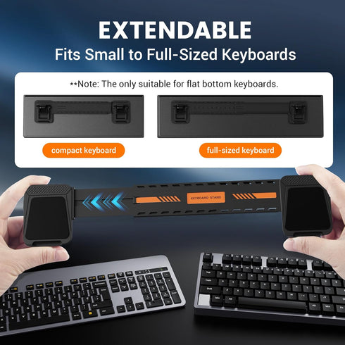 HONKID Computer Keyboard Stand for Desktop,Adjustable Keyboard Riser for Apple Magic Keyboard and Flat-Back Keyboards