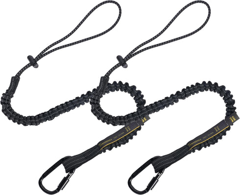 TRSMIMA Safety Tether Lanyard Tool - 2 Pack Retractable Fall Protection Lanyard with Aluminum Carabiner