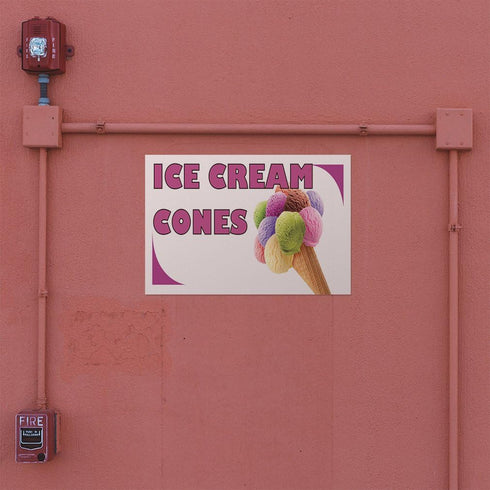 Fastasticdeals 36x24Inches Decal Stickers Multiple Sizes Ice Cream Cones Advertising Printing B Industrial Vinyl Safety