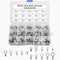 250pcs Non-Insulated Ring Terminals, Copper Connectors AWG22-16 Crimp Ring End Terminal for Electric Wire