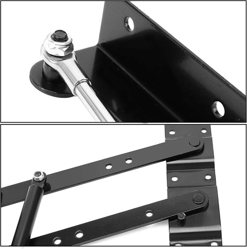 ZOENHOU 2 Pairs 4 PCS 150N Folding Gas Hydraulic Lift Up Table Mechanism, Lift Up Top Hinge, Modern Coffee Table