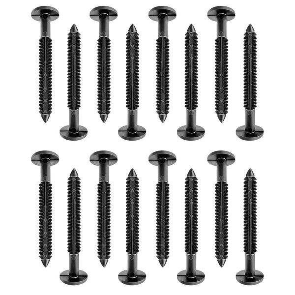 GeekNi 36Pcs 3 Inch Vinyl Shutter Fasteners Strongest Plastic Shutter Screws Window Shutters