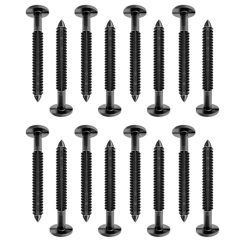 GeekNi 12Pcs 3 Inch Vinyl Shutter Fasteners Strongest Plastic Shutter Screws Window Shutters